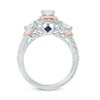 Thumbnail Image 2 of Previously Owned - Vera Wang Love Collection 1 CT. T.W. Diamond Frame Three Stone Engagement Ring in 14K Two-Tone Gold