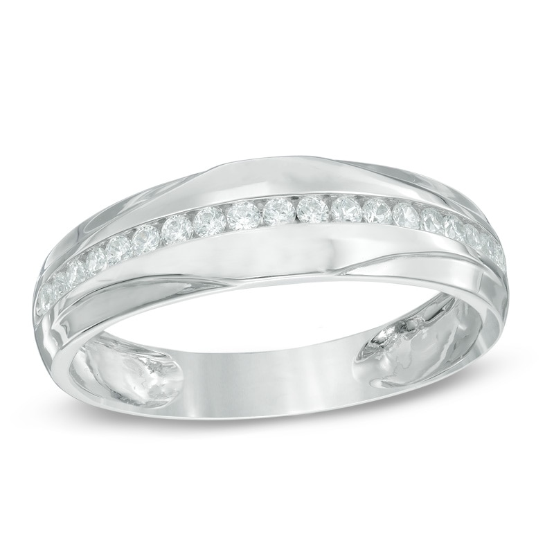 Main Image 1 of Previously Owned - 1/3 CT. T.W. Diamond Wedding Band in 10K White Gold