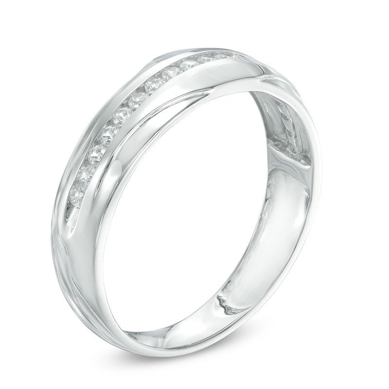 Main Image 2 of Previously Owned - 1/3 CT. T.W. Diamond Wedding Band in 10K White Gold
