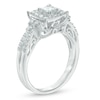Thumbnail Image 2 of Previously Owned - 1 CT. T.W. Diamond Frame Split Shank Engagement Ring in 10K White Gold