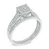 Thumbnail Image 2 of Previously Owned - 1/3 CT. T.W. Square Composite Diamond Bridal Set in 10K White Gold