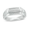 Thumbnail Image 1 of Previously Owned - 1/15 CT. T.W. Diamond Three Row Band in Sterling Silver