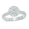 Thumbnail Image 0 of Previously Owned - 1-1/4  CT. T.W. Diamond Flower Frame Engagement Ring in 14K White Gold