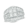 Thumbnail Image 0 of Previously Owned - 3.40 CT. T.W. Quad Princess-Cut Diamond Bridal Set in 14K White Gold
