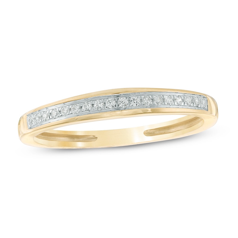 Main Image 1 of Previously Owned - 1/15 CT. T.W. Diamond Channel Anniversary Band in 10K Gold