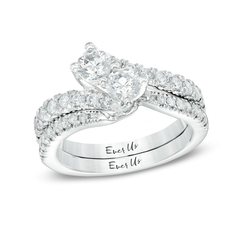 Previously Owned - Ever Us® 1/5 CT. T.W. Diamond Contour Band in 14K White Gold