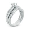 Thumbnail Image 2 of Previously Owned - 1/4 CT. T.W. Diamond Chevron Bridal Set in Sterling Silver