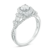 Thumbnail Image 1 of Previously Owned - 1 CT. T.W. Diamond Frame Collar Engagement Ring in 14K White Gold