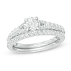 Thumbnail Image 1 of Previously Owned - 3/4 CT. T.W. Diamond Split Shank Bridal Set in 14K White Gold