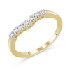 Thumbnail Image 1 of Previously Owned - 1/4 CT. T.W. Diamond Seven Stone Contour Wedding Band in 14K Gold