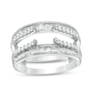 Thumbnail Image 1 of Previously Owned - 1 CT. T.W. Diamond Cathedral Double Row Solitaire Enhancer in 14K White Gold