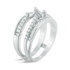 Thumbnail Image 2 of Previously Owned - 1 CT. T.W. Diamond Cathedral Double Row Solitaire Enhancer in 14K White Gold