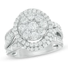 Thumbnail Image 0 of Previously Owned - 2 CT. T.W. Composite Diamond Frame Split Shank Engagement Ring in 14K White Gold