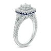 Thumbnail Image 1 of Previously Owned - Vera Wang Love Collection 1-1/3 CT. T.W. Princess-Cut Diamond and Sapphire Frame Engagement Ring
