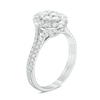 Thumbnail Image 1 of Previously Owned - 1 CT. T.W. Composite Diamond Oval Frame Engagement Ring in 14K White Gold