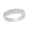 Thumbnail Image 1 of Previously Owned - 1/2 CT. T.W. Princess-Cut and Round Diamond Alternating Wedding Band in 14K White Gold