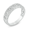 Previously Owned - 1/2 CT. T.W. Princess-Cut and Round Diamond Alternating Wedding Band in 14K White Gold