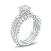 Thumbnail Image 1 of Previously Owned - 1 CT. T.W. Diamond Cushion Frame Three Piece Bridal Set in 14K White Gold