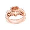 Thumbnail Image 3 of Previously Owned - 2 CT. T.W. Pear-Shaped Diamond Past Present Future® Double Frame Engagement Ring in 14K Rose Gold