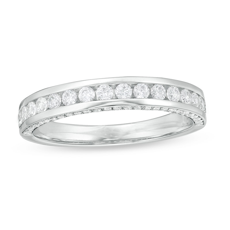 Main Image 1 of Previously Owned - 1/2 CT. T.W. Diamond Anniversary Band in 14K White Gold
