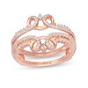Thumbnail Image 0 of Previously Owned - 1/3 CT. T.W. Diamond Double Crown Solitaire Enhancer in 14K Rose Gold