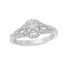 Thumbnail Image 1 of Previously Owned - 1/4 CT. T.W. Composite Diamond Frame Vintage-Style Engagement Ring in 10K White Gold