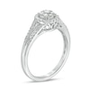 Thumbnail Image 2 of Previously Owned - 1/4 CT. T.W. Composite Diamond Frame Vintage-Style Engagement Ring in 10K White Gold