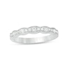 Previously Owned - 1/3 CT. T.W. Diamond Wave Vintage-Style Anniversary Band in 10K White Gold