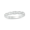 Thumbnail Image 0 of Previously Owned - 1/3 CT. T.W. Diamond Wave Vintage-Style Anniversary Band in 10K White Gold