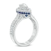 Thumbnail Image 1 of Previously Owned - Vera Wang Love Collection 1 CT. T.W. Pear-Shaped Diamond Frame Engagement Ring in 14K White Gold