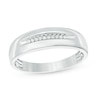 Thumbnail Image 0 of Previously Owned - Men's 1/20 CT. T.W. Diamond Ten Stone Wedding Band in 10K White Gold