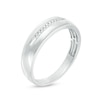 Thumbnail Image 1 of Previously Owned - Men's 1/20 CT. T.W. Diamond Ten Stone Wedding Band in 10K White Gold