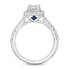 Thumbnail Image 2 of Previously Owned - Vera Wang Love Collection 1-1/3 CT. T.W. Emerald-Cut Diamond Double Frame Engagement Ring in 14K White Gold