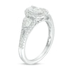 Thumbnail Image 2 of Previously Owned - 1-1/5 CT. T.W. Pear-Shaped Diamond Past Present Future® Frame Engagement Ring in 14K White Gold