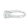 Thumbnail Image 4 of Previously Owned - 1-1/5 CT. T.W. Pear-Shaped Diamond Past Present Future® Frame Engagement Ring in 14K White Gold
