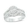 Thumbnail Image 1 of Previously Owned - 1 CT. T.W. Diamond Frame Multi-Row Engagement Ring in 10K White Gold