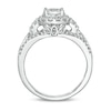 Thumbnail Image 5 of Previously Owned - 1 CT. T.W. Diamond Frame Multi-Row Engagement Ring in 10K White Gold