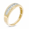 Thumbnail Image 1 of Previously Owned - Men's 1/3 CT. T.W. Diamond Seven Stone Step Edge Anniversary Band in 10K Gold