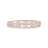 Thumbnail Image 4 of Previously Owned - 1/15 CT. T.W. Diamond Open Twist Vintage-Style Anniversary Band in 10K Rose Gold