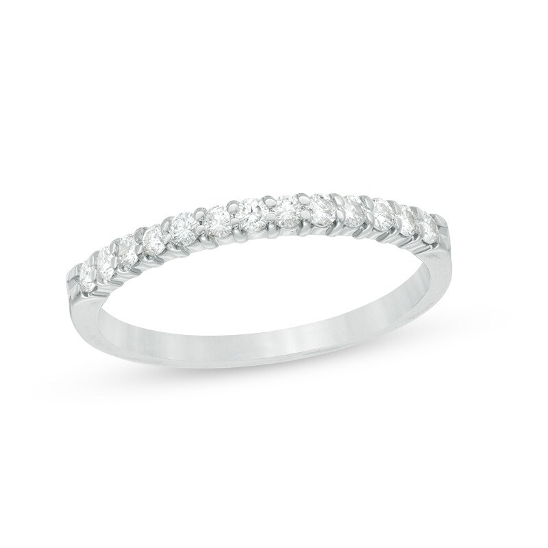 Main Image 1 of Previously Owned - 1/4 CT. T.W. Diamond Band in 14K White Gold