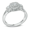 Thumbnail Image 1 of Previously Owned - 1/2 CT. T.W. Diamond Double Frame Three Stone Ring in 10K White Gold