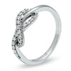 Thumbnail Image 1 of Previously Owned - 1/4 CT. T.W. Diamond Infinity Ring in 10K White Gold