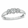 Thumbnail Image 1 of Previously Owned - Cherished Promise Collection™ Diamond Accent Triple Heart Promise Ring in Sterling Silver