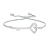 Thumbnail Image 1 of Previously Owned - Vera Wang Love Collection 1/15 CT. T.W. Diamond Key Bolo Bracelet in Sterling Silver - 8.5"