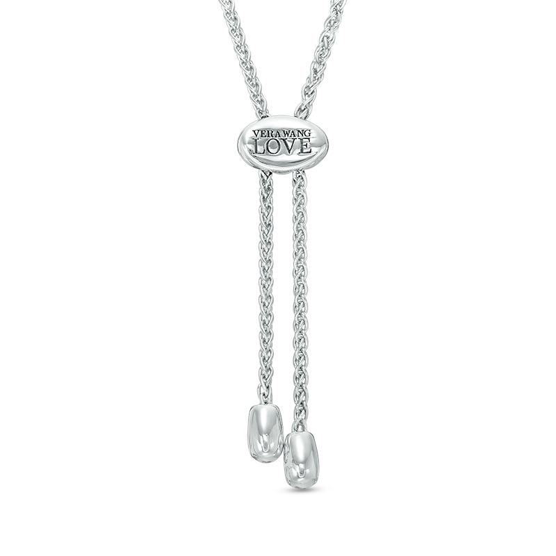 Main Image 2 of Previously Owned - Vera Wang Love Collection 1/15 CT. T.W. Diamond Key Bolo Bracelet in Sterling Silver - 8.5"