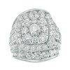 Thumbnail Image 0 of Previously Owned - 10 CT. T.W. Composite Diamond Double Cushion Frame Multi-Row Engagement Ring in 14K White Gold