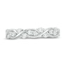 Thumbnail Image 2 of Previously Owned - 3/8 CT. T.W. Diamond Twist Braid Band in 10K White Gold