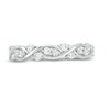 Thumbnail Image 2 of Previously Owned - 3/8 CT. T.W. Diamond Twist Braid Band in 10K White Gold