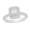Thumbnail Image 1 of Previously Owned - Vera Wang Love Collection 1-1/3 CT. T.W. Emerald-Cut Diamond Engagement Ring in 14K White Gold