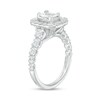 Thumbnail Image 2 of Previously Owned - Celebration Ideal 2 CT. T.W. Emerald-Cut and Round Diamond Engagement Ring in 14K White Gold